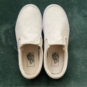 White Slip-on Vans